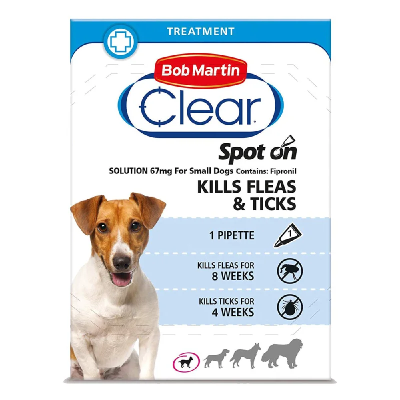 Bob Martin Flea Clear Fipronil Spot On Flea & Tick Treatment For Dogs