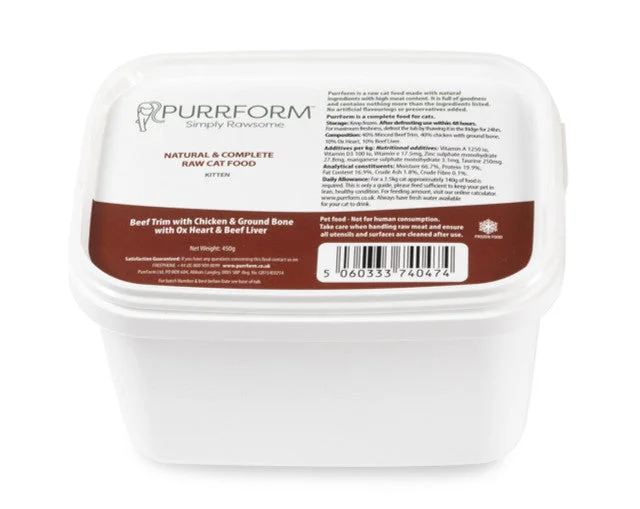 Purrform Kitten Beef Trim with Chicken 450g