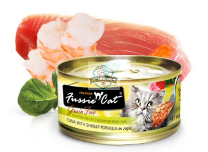 Fussie Cat Premium Tuna With Shrimp Canned Cat Food