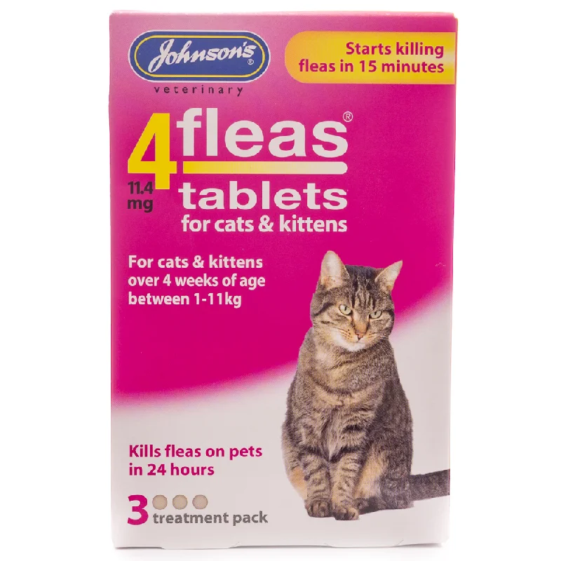 Johnson's 4 Flea Treatment Tablets For Cats & Kittens