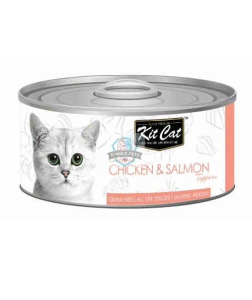 Kit Cat Deboned Chicken & Salmon Canned Cat Food Toppers