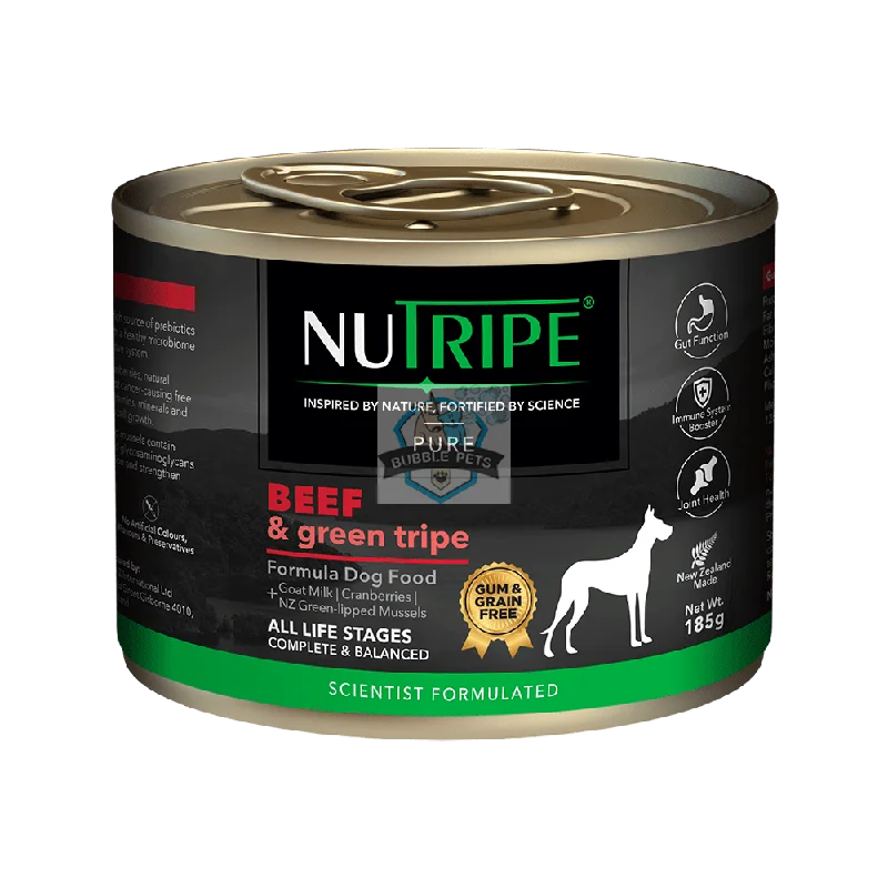 Nutripe Pure Beef & Green Tripe Canned Dog Food (Gum-Free)