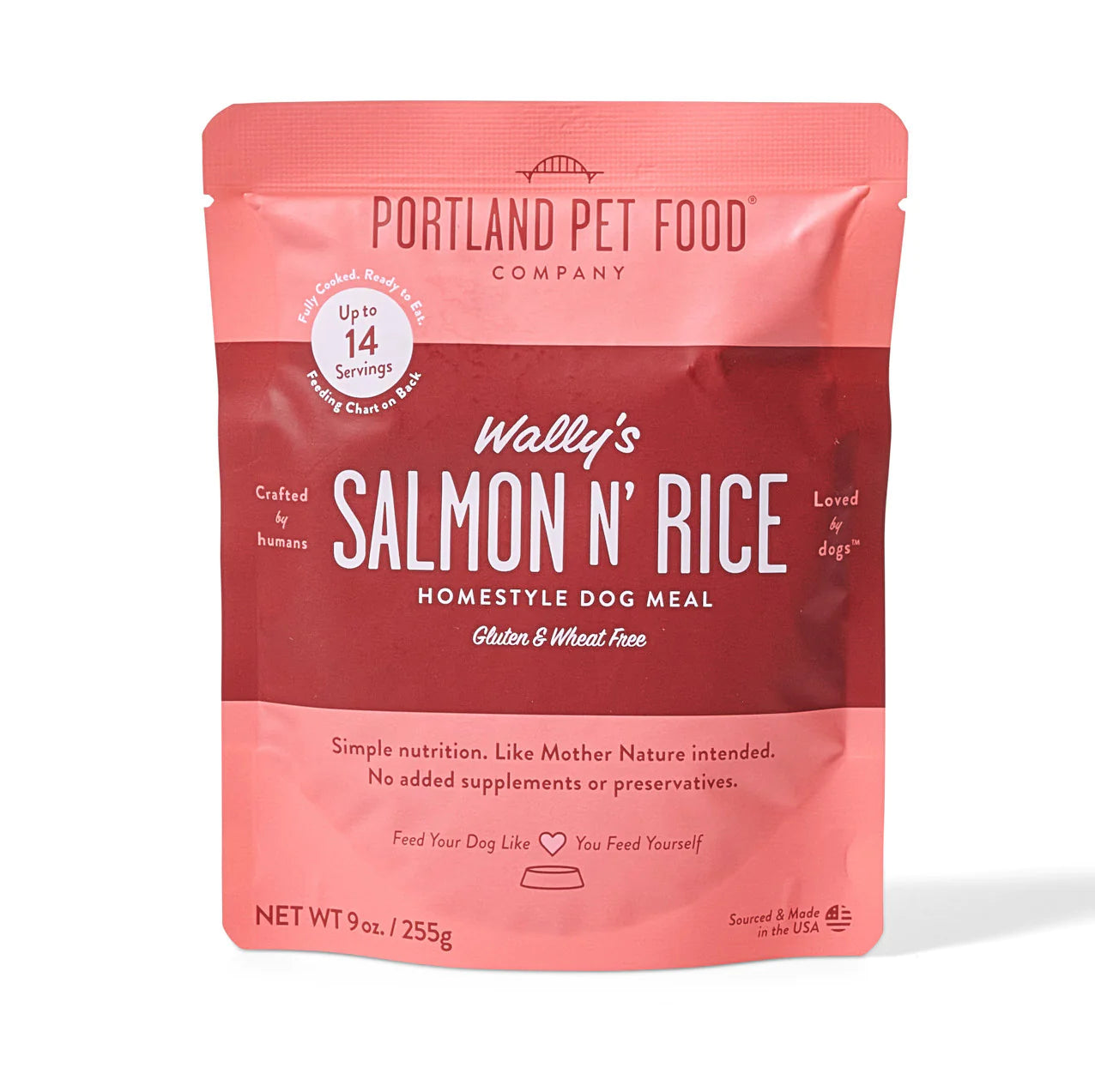 Portland Pet Food Wally's Salmon N' Rice Wet Dog Food - 9-oz