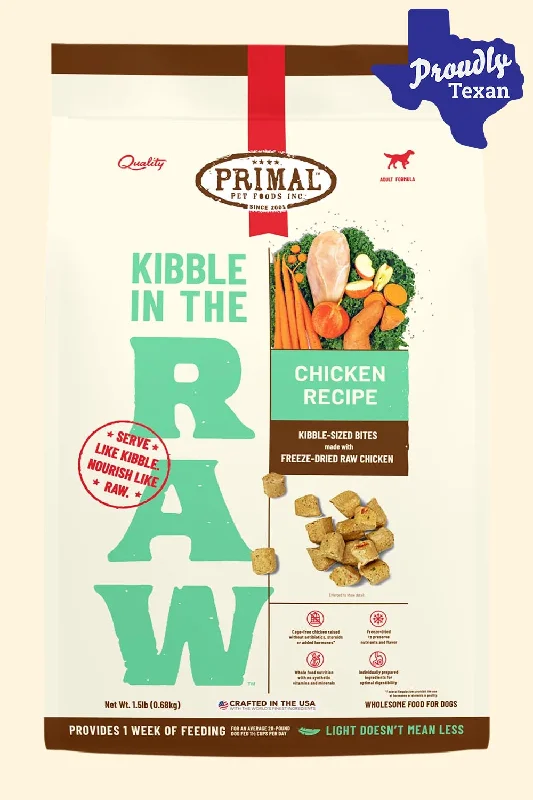 Primal Chicken Kibble in the Raw Dry Dog Food