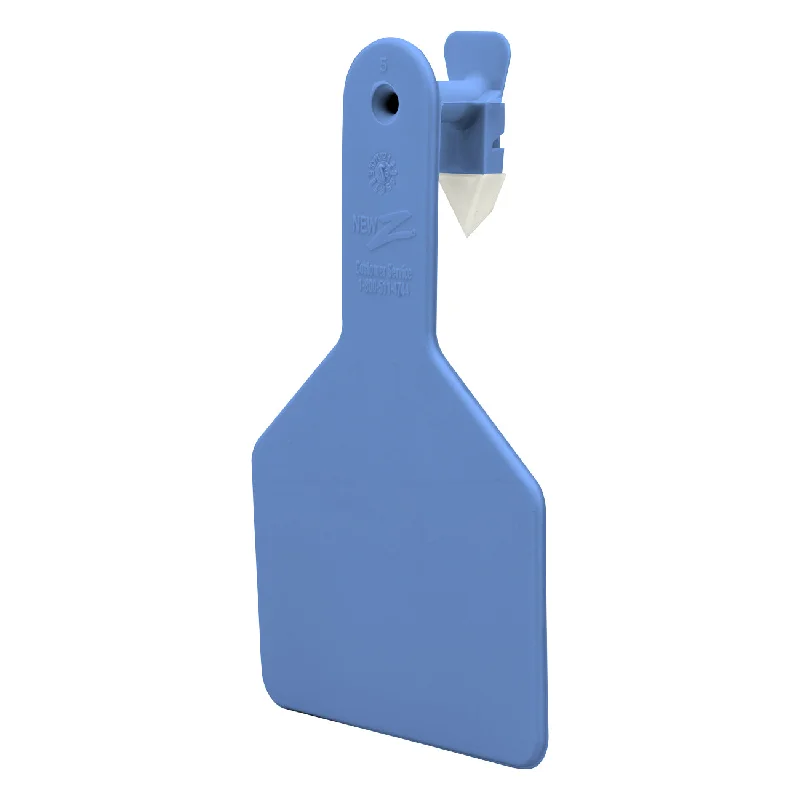 Z Tags 1 piece long neck calf blank (Blue) 25 pack