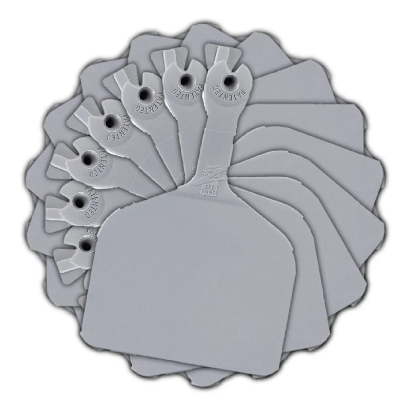 Z Tags feedlot blank - Grey (50 pack)