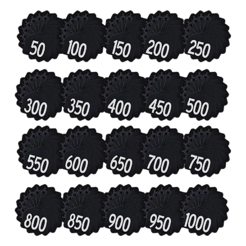 Z Tags feedlot pre-printed tags numbered 1-1000 (Black)