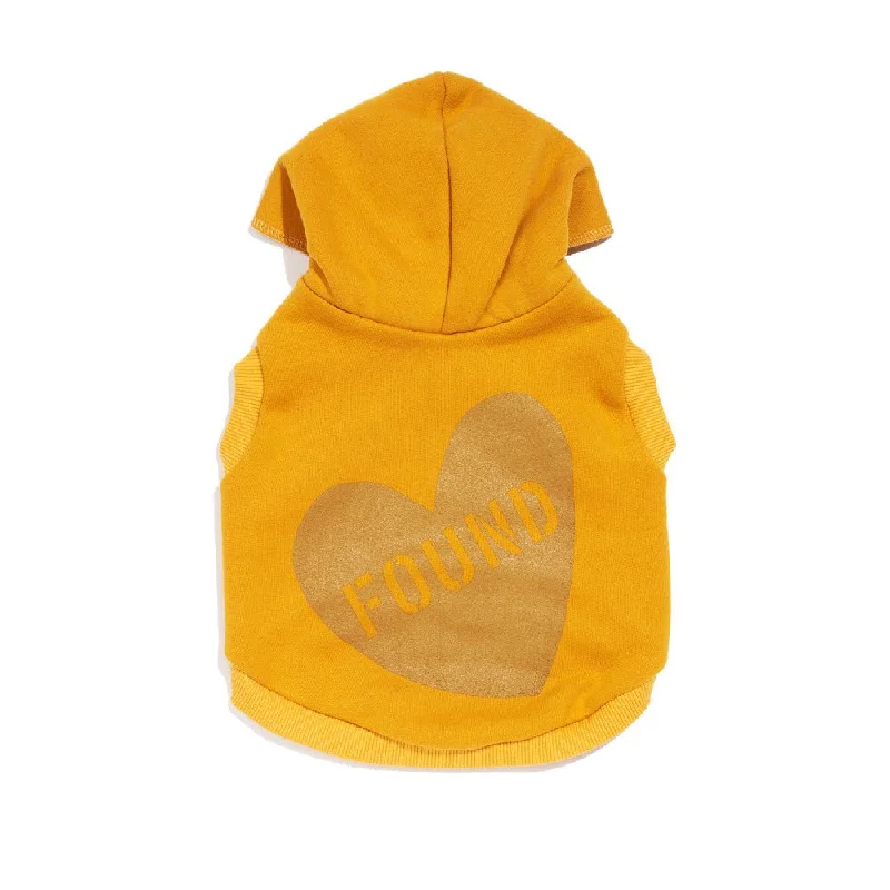 Big Full Heart Animal Hoodie, Mustard Yellow + Olive