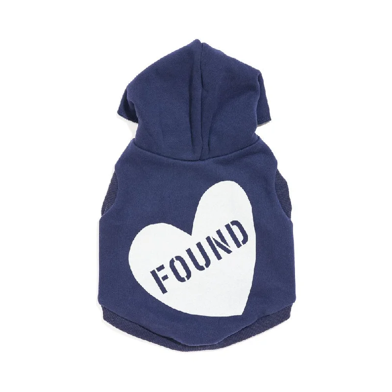 Big Full Heart Animal Hoodie, Navy + Ice