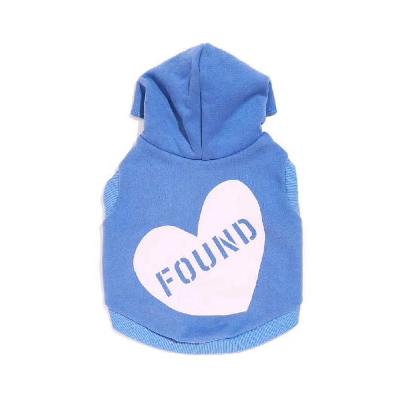 Big Full Heart Animal Hoodie, Periwinkle + Light Pink