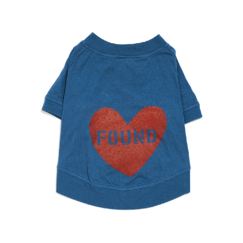 Found My Animal Big Full Heart Animal T-Shirt, Blue + Tomato