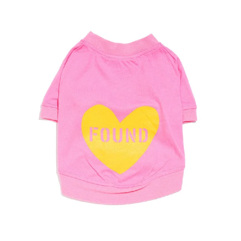 Found My Animal Big Full Heart Animal T-Shirt, Candy Pink + Sunshine Yellow