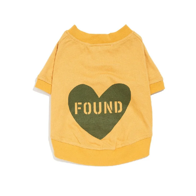 Found My Animal Big Full Heart Animal T-Shirt, Mustard Yellow + Pine Green