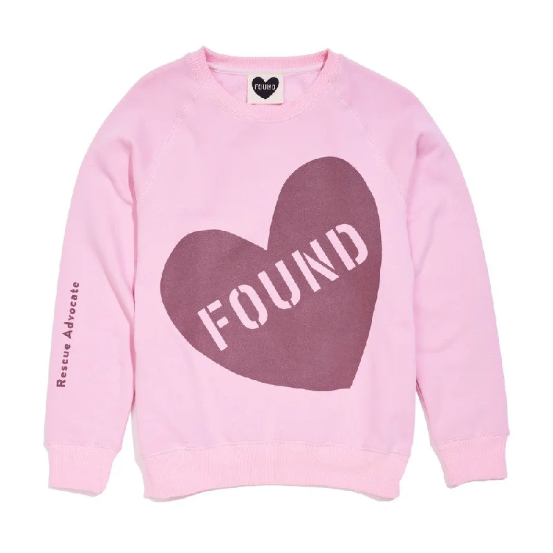 Found My Animal Big Full Heart Sweatshirt, Pink + Mauve