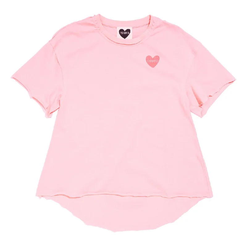 Found My Animal Big Full Heart T-Shirt, Pale Coral + Coral