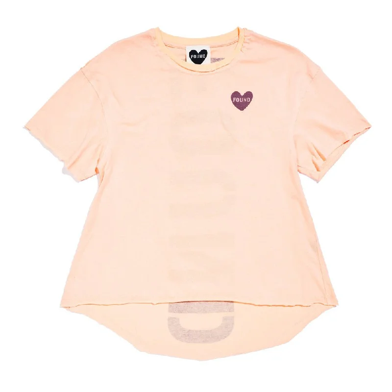 Found My Animal Big Full Heart T-Shirt, Peach + Plum