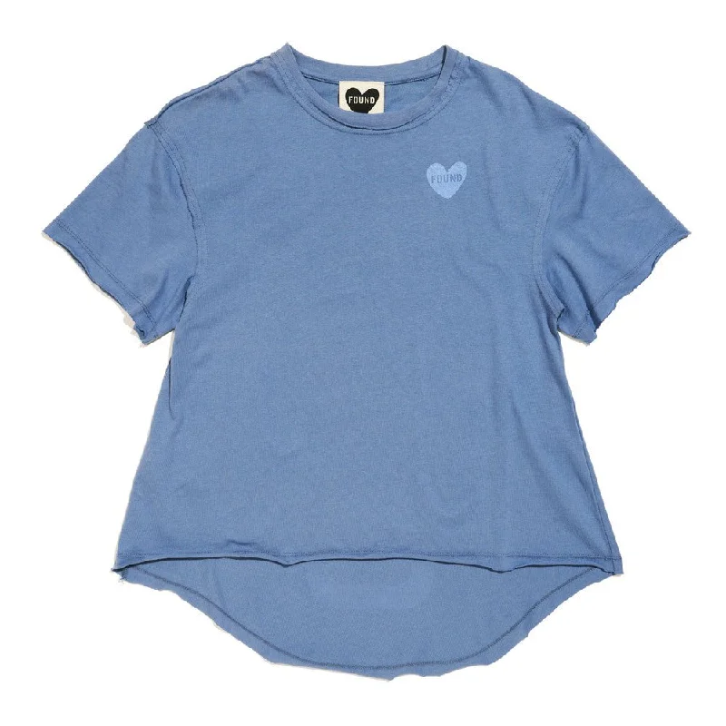 Found My Animal Big Full Heart T-Shirt, Slate Blue + Sky