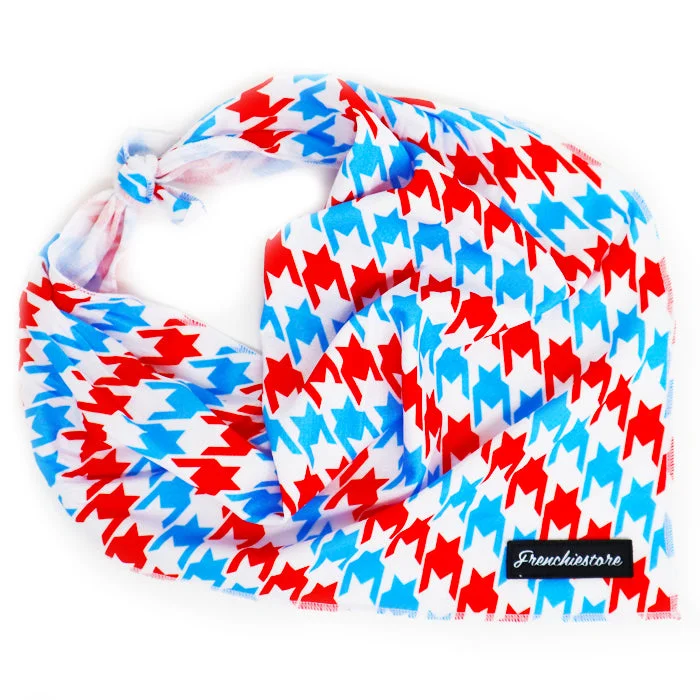 Frenchiestore Dog Cooling Bandana | Patriotic Houndstooth