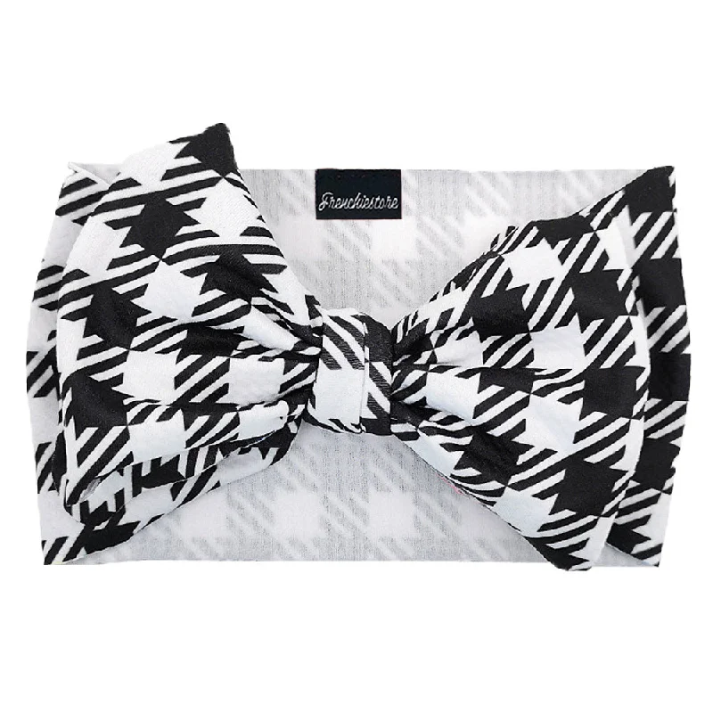 Frenchiestore Pet Head Bow | Houndstooth