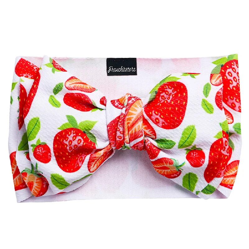 Frenchiestore Pet Head Bow | Strawberry Wild