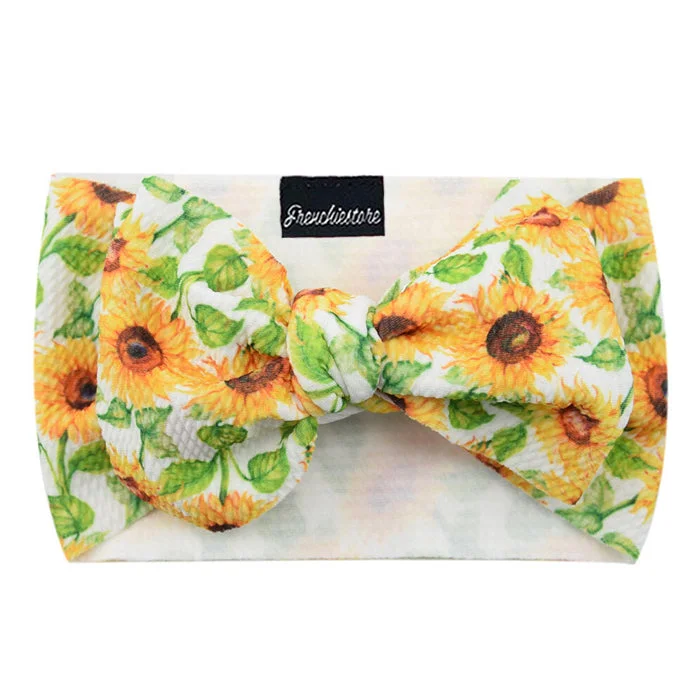 Frenchiestore Pet Head Bow | Sunflowers