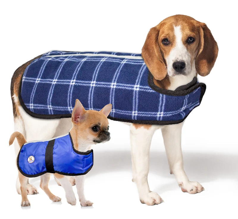 CuteNfuzzy 420D Weather Repellent Insulated Dog Coat Reversible with Reflective Stripe