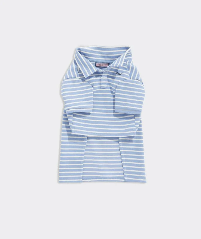 Vineyard Vines X Fma Pet Pique Polo, Breaker Blue Stripe