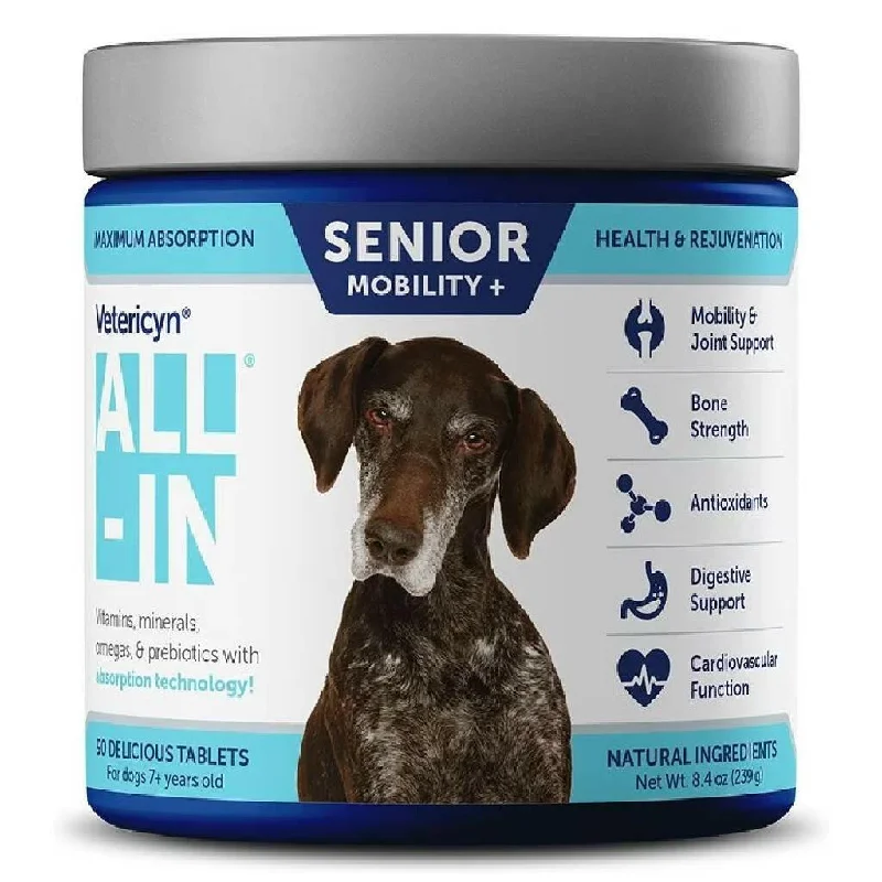 Vetericyn All-In Senior Mobility+ Supplement for Dogs (90 ct)