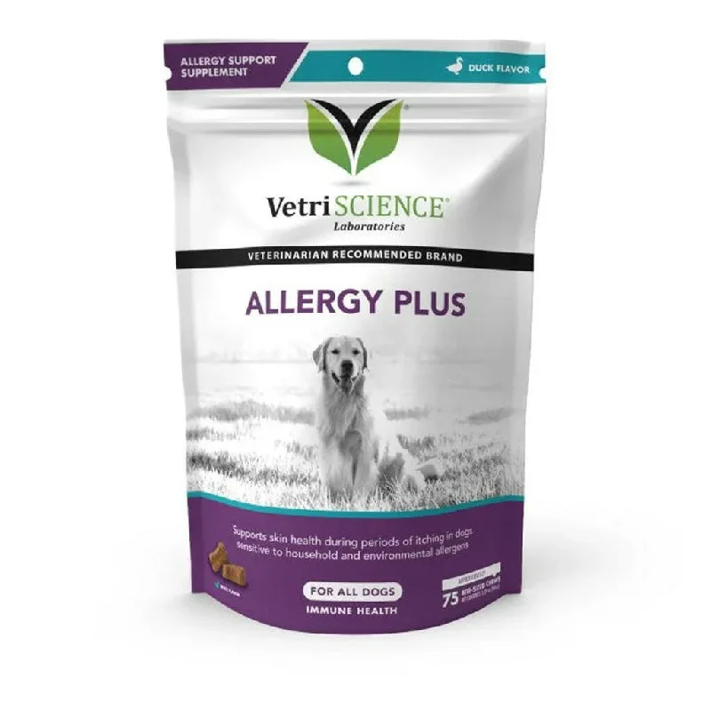 VetriScience Allergy Plus for Dogs Duck Flavor (75 Chews)