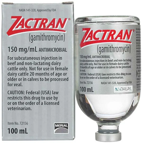 Zactran (Gamithromycin) Injection for Cattle 150 mg/ml