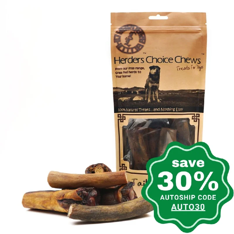 Mongolian Chews - Treat for Dogs - Herders Choice Chews - Dried Cow Tail Cut Large - 300G