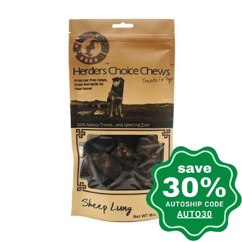 Mongolian Chews - Treat for Dogs - Herders Choice Chews - Sheep Lung Chips Cut Small- 100G