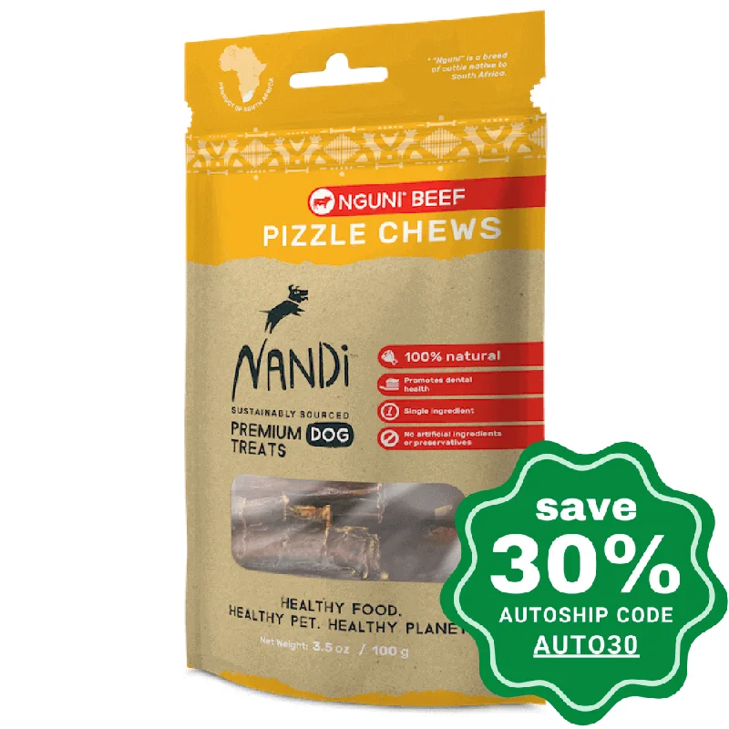 Nandi - Dog Chew Treats - Nguni Beef Pizzle - 100G