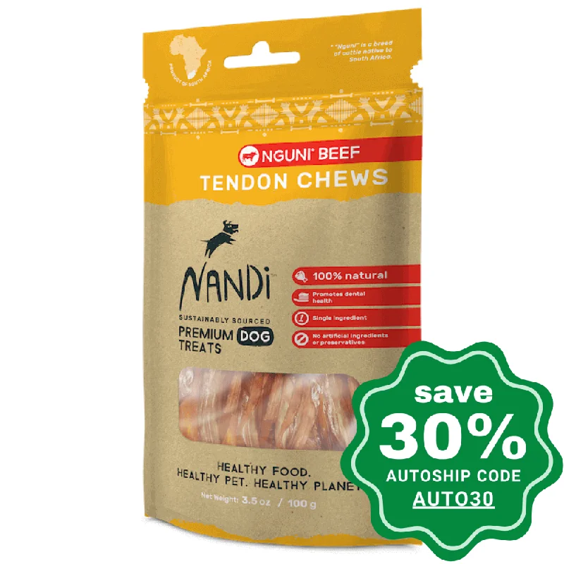 Nandi - Dog Chew Treats - Nguni Beef Tendon - 100G