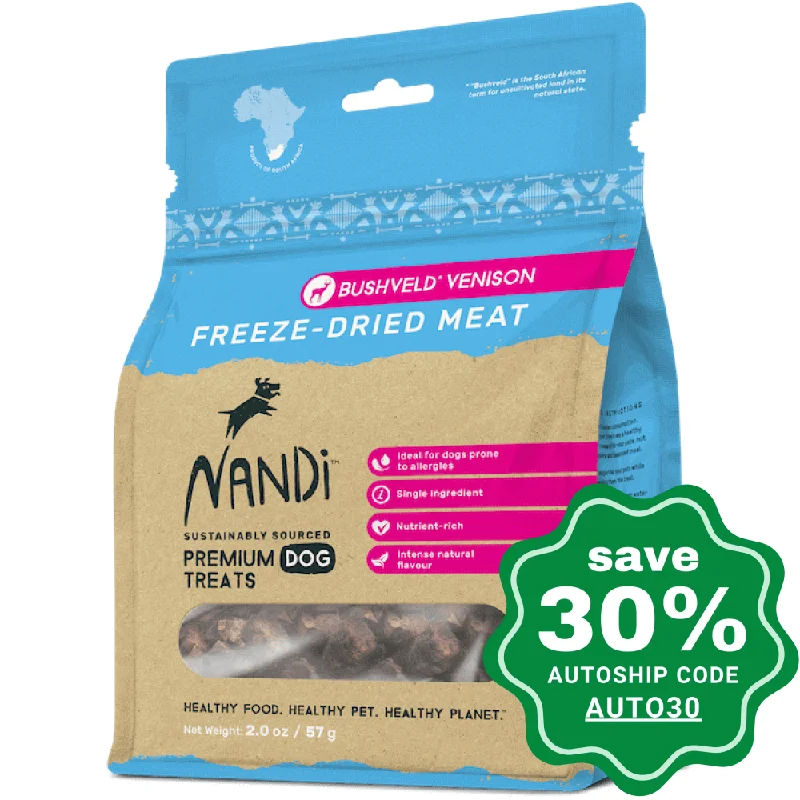 Nandi - Freeze-Dried Treats - Bushveld Venison - 57G