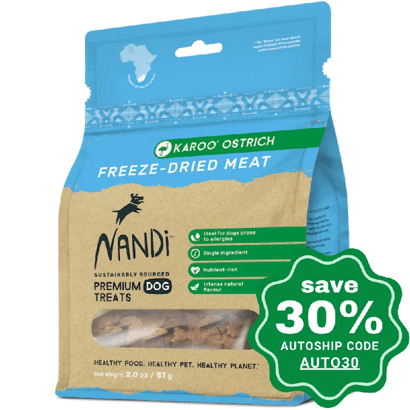 Nandi - Freeze-Dried Treats - Karoo Ostrich - 57G