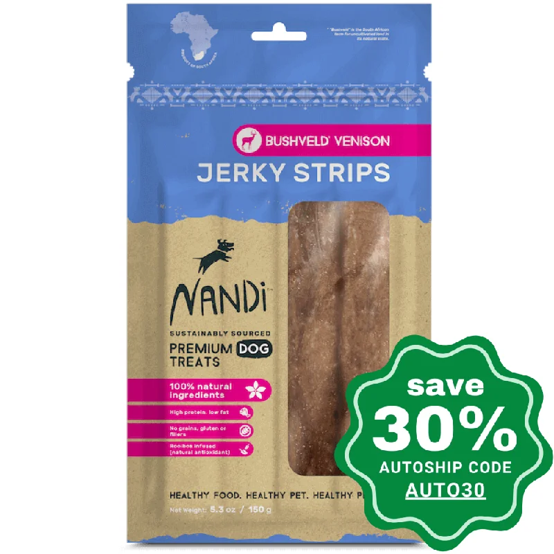 Nandi - Jerky Dog Treats - Bushveld Venison - 150G