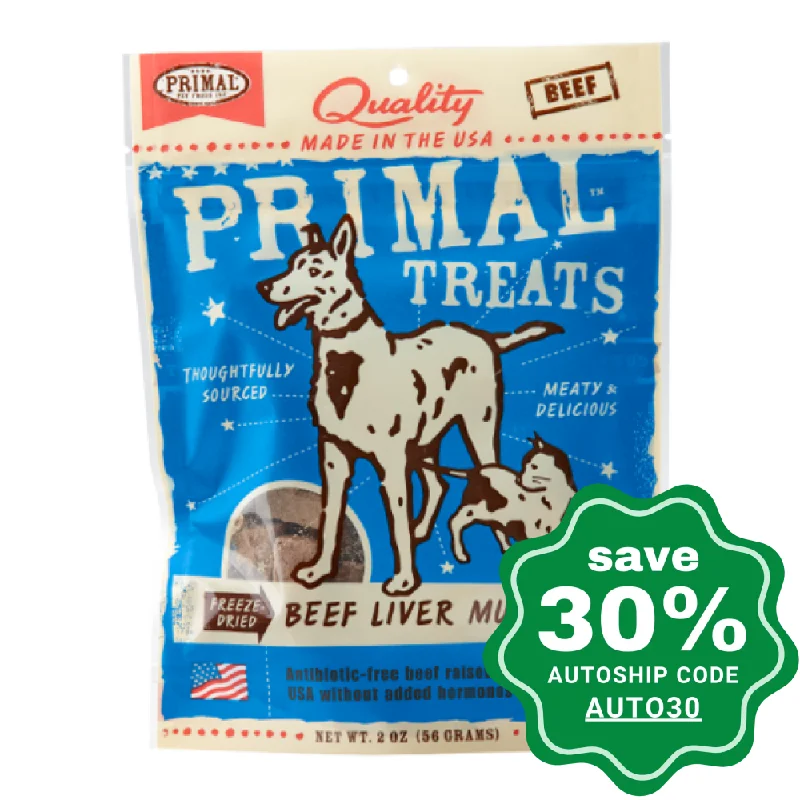 Primal - Treats - Freeze Dried Beef Liver Munchies - 2OZ