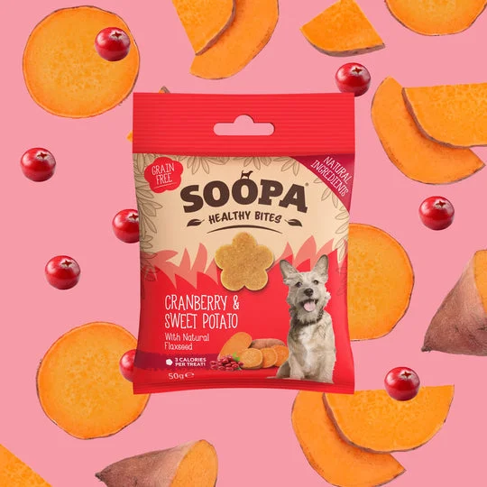 Soopa Cranberry & Sweet Potato Healthy Bites Dog Treats