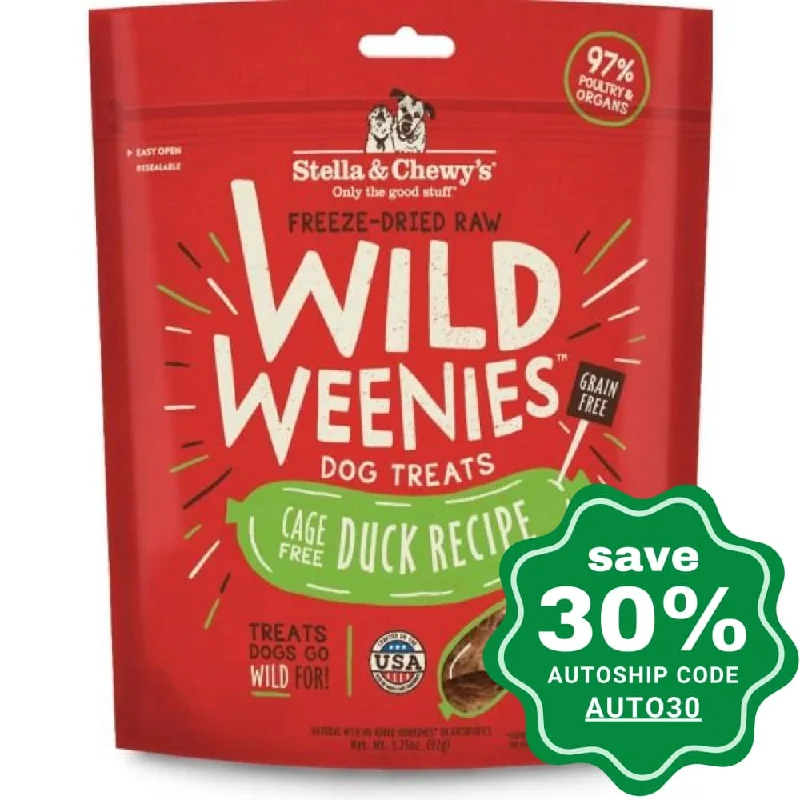 Stella & Chewy's - Freeze Dried Raw Treats For Dogs - Wild Weenies - Cage Free Duck - 3.25OZ