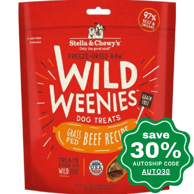 Stella & Chewy's - Freeze Dried Raw Treats For Dogs - Wild Weenies - Grass Fed Beef - 3.25OZ